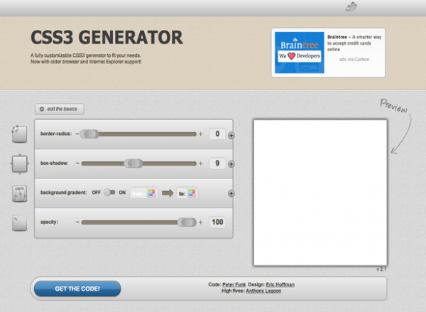 Подборка отличных генераторов CSS3 и HTML5 - «Верстка»