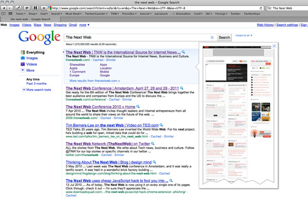 В поисковой выдачи Google появится предпросмотр сайтов - «Интернет»