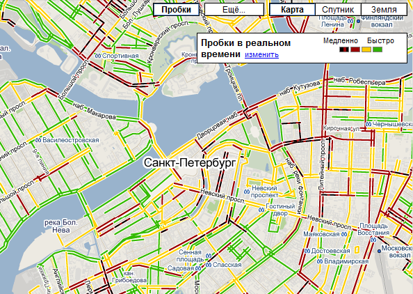 На Картах Google появились Пробки - «Интернет»