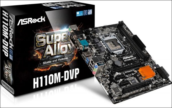ASRock H110M-DVP: плата формата Micro ATX для процессоров Intel Skylake - «Новости сети»