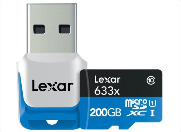 Ёмкость быстрых карт памяти Lexar 633x microSDXC UHS-I достигает 200 Гбайт - «Новости сети»
