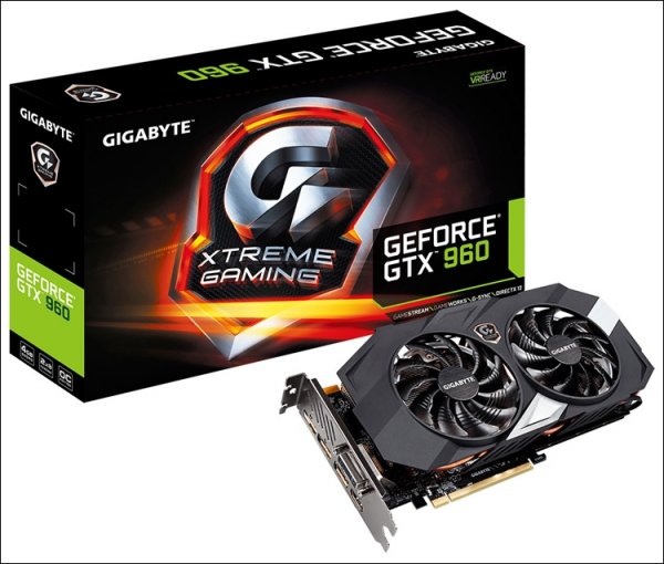 Новый ускоритель Gigabyte GeForce GTX 960 Xtreme предлагает два режима разгона - «Новости сети»