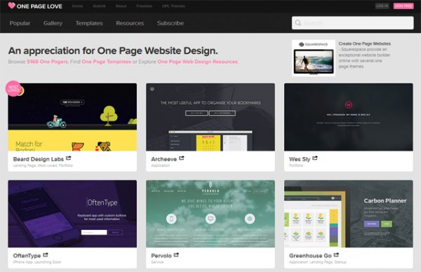 OnePageLove – лучшие одностраничные дизайны сайтов - «Дизайны сайтов»