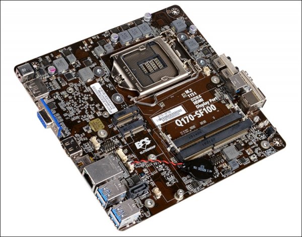 Плата ECS Q170-SF100 рассчитана на компактные системы на платформе Intel Skylake - «Новости сети»