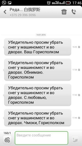 "Убедительно просим съесть весь снег". Соцсети шутят об СМС-рассылке от чиновников - «Интернет и связь»