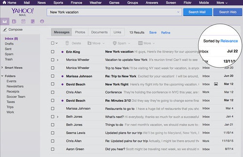 Yahoo разрабатывает новую систему поиска для своего почтового сервиса - «Интернет»