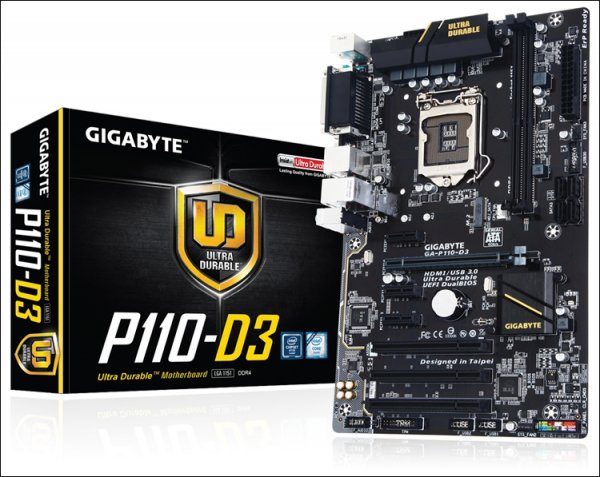 Skylake-плата Gigabyte GA-P110-D3 оснащена тремя слотами PCI - «Новости сети»