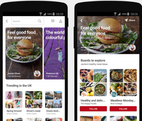 Pinterest запускает новый канал для поиска контента - «Интернет»