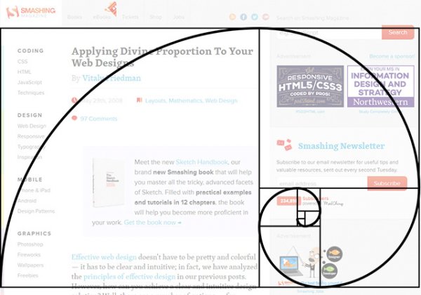 Принцип золотого сечения в дизайне сайтов - «Веб-дизайн»