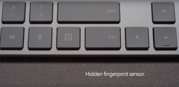 Клавиатура Microsoft Modern Keyboard оснащена сканером отпечатков пальцев - «Новости сети»
