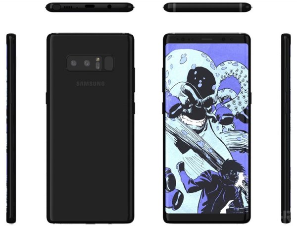 Новые рендеры полностью раскрывают дизайн фаблета Samsung Galaxy Note 8 - «Новости сети»