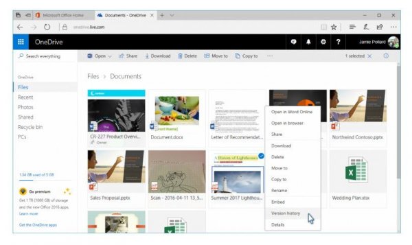 Обновление OneDrive позволит восстанавливать любые файлы - «Windows»