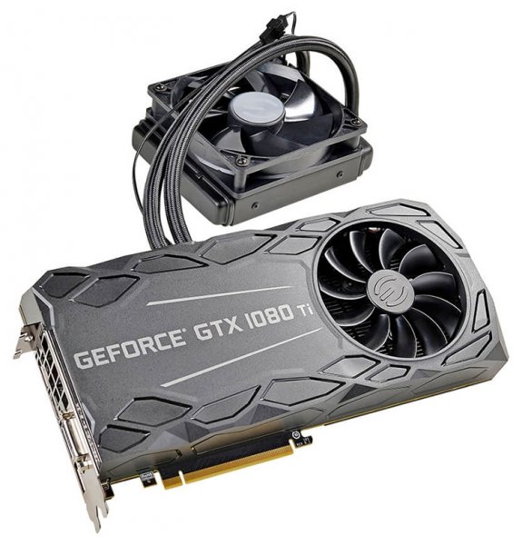 Видеокарта EVGA GeForce GTX 1080 Ti FTW3 Hybrid имеет два охладителя - «Новости сети»