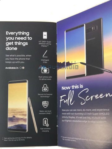 Рекламный буклет рассекретил особенности Samsung Galaxy Note 8 до анонса | - «Интернет и связь»