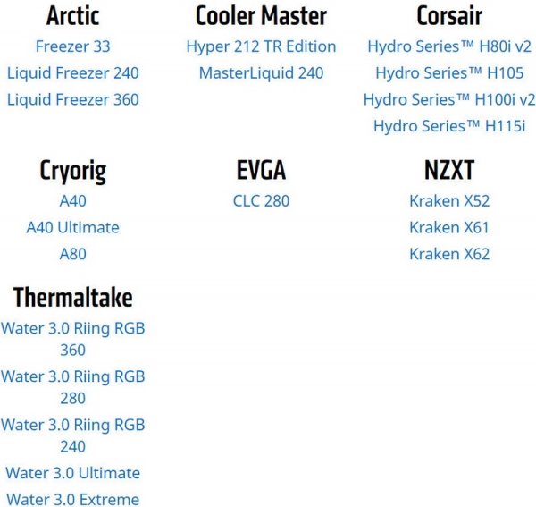 AMD опубликовала список кулеров, официально совместимых с Threadripper - «Новости сети»