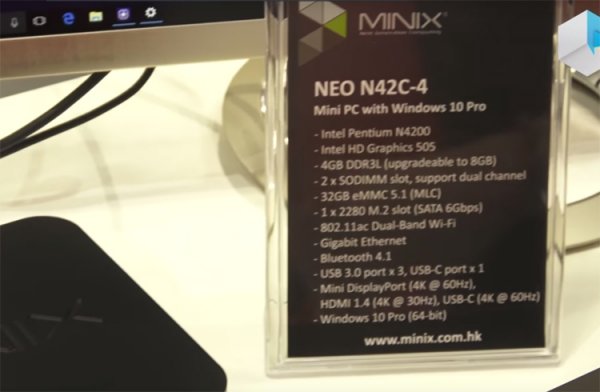 Minix NEO N42C-4: мини-компьютер на платформе Intel Apollo Lake - «Новости сети»