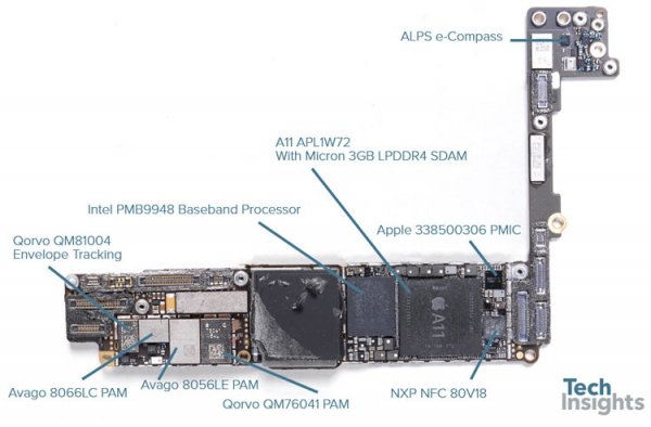 Появилось настоящее изображение кристалла Apple A11 Bionic - «Новости сети»