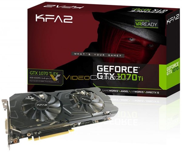 Фото и характеристики видеокарты KFA2 GeForce GTX 1070 Ti EX - «Новости сети»