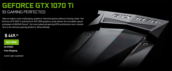 GeForce GTX 1070 Ti: старт мировых продаж - «Новости сети»