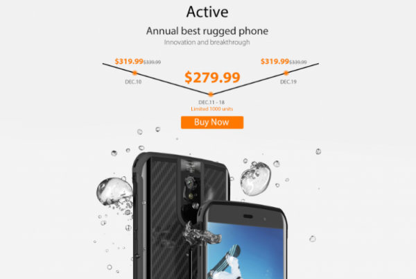 Стартовали предпродажи смартфона Vernee Active со скидкой в $40 - «Новости сети»