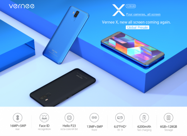 Vernee X — безрамочный смартфон на Helio P23 с мощной батареей - «Новости сети»