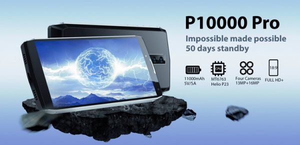 Blackview P10000 Pro получит 11 000 мА·ч батарею, дисплей 18:9 и четыре камеры - «Новости сети»