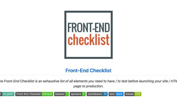 WWW: Front-End Checklist — список всего, что нужно сделать перед запуском сайта - «Новости»