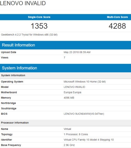 ARM-ноутбук Lenovo Europa на базе Snapdragon 845 и Windows 10 засветился в Сети - «Новости сети»