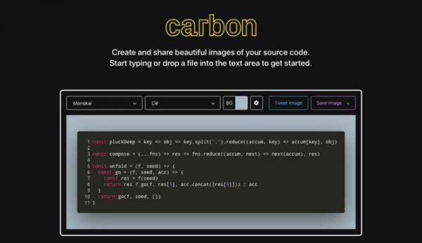 WWW: Carbon — сервис для создания идеальных скриншотов кода - «Новости»