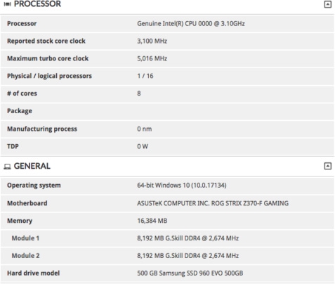Тесты Intel Core i9-9900K в 3DMark: на 25 % быстрее i7 8700K - «Новости сети»