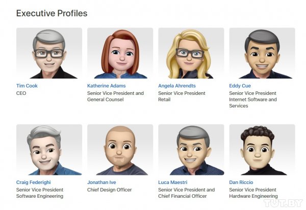 В международный день эмоджи Apple представила в виде эмоджи своих топ-менеджеров - «Интернет и связь»