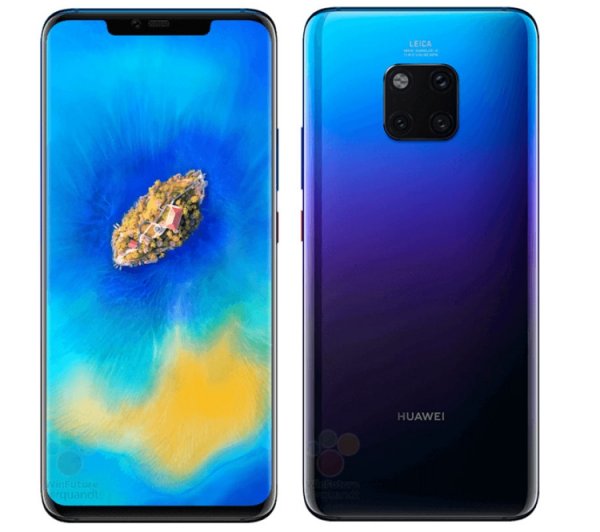 Смартфон Huawei Mate 20 Pro с тройной камерой предстал на рендерах в различных цветах - «Новости сети»