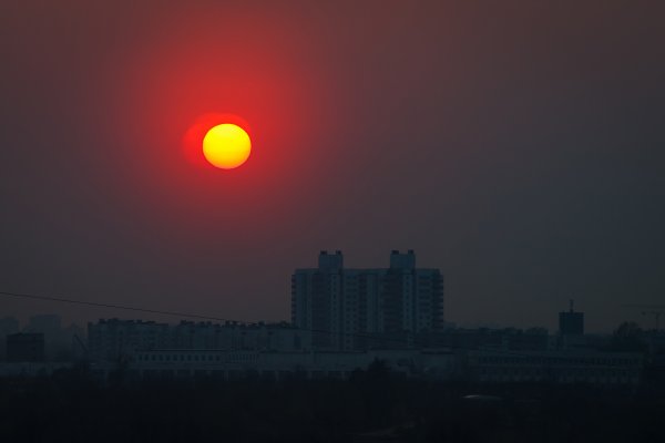 Фотофакт. Багровый закат над Минском - «Интернет и связь»