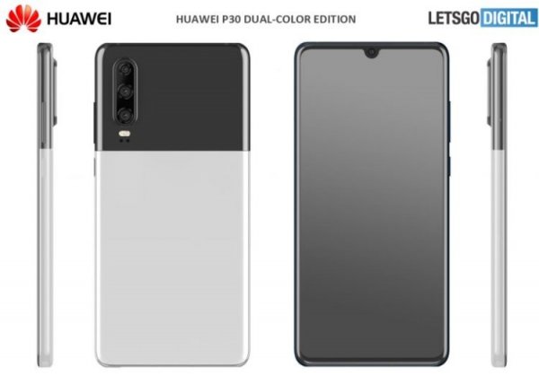 Huawei запатентовала двухцветный дизайн для смартфона P30 - «Новости сети»